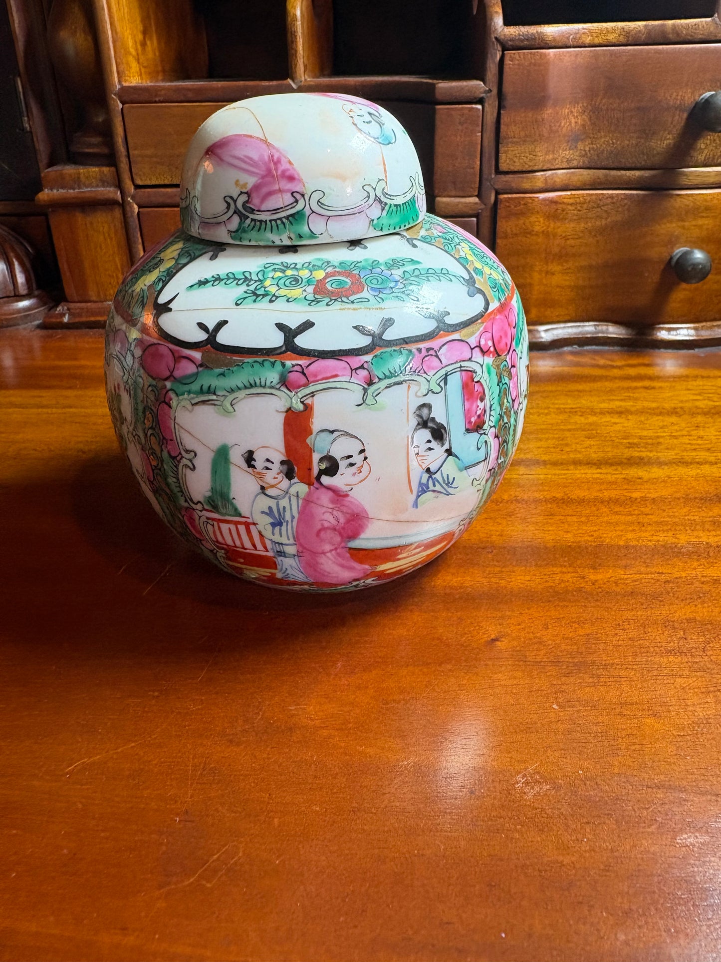 Chinese Famille Rose Porcelain Ginger Jar
