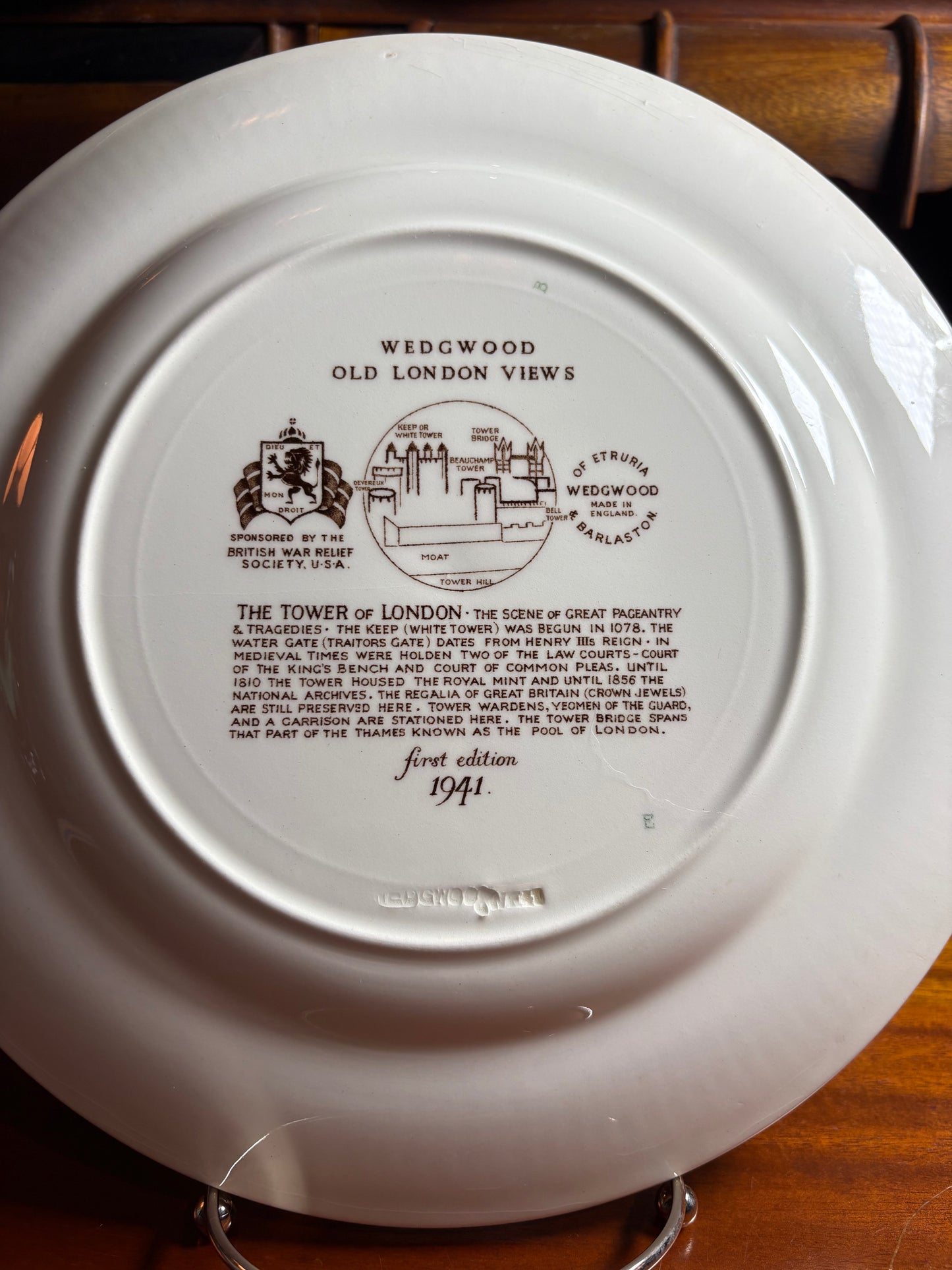 Wedgwood 1941 Old London Views Plate