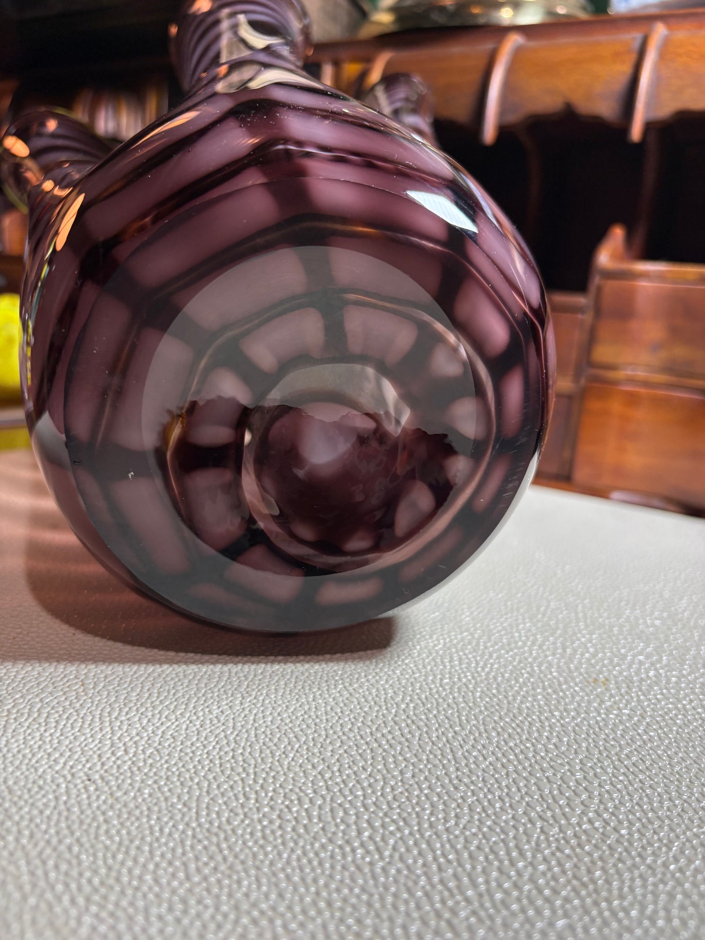 Royal Gallery Amethyst Handkerchief Art Glass Vase