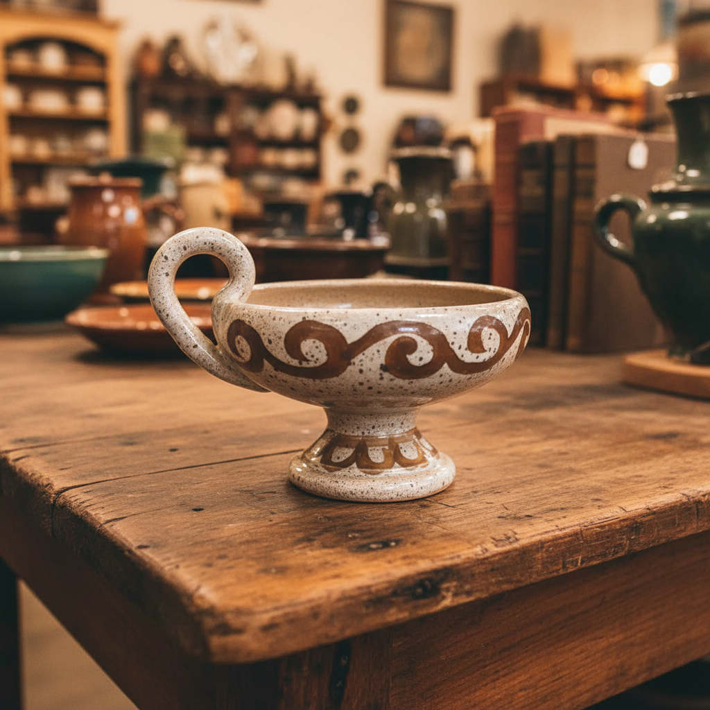 Italian Ceramic Candlestick