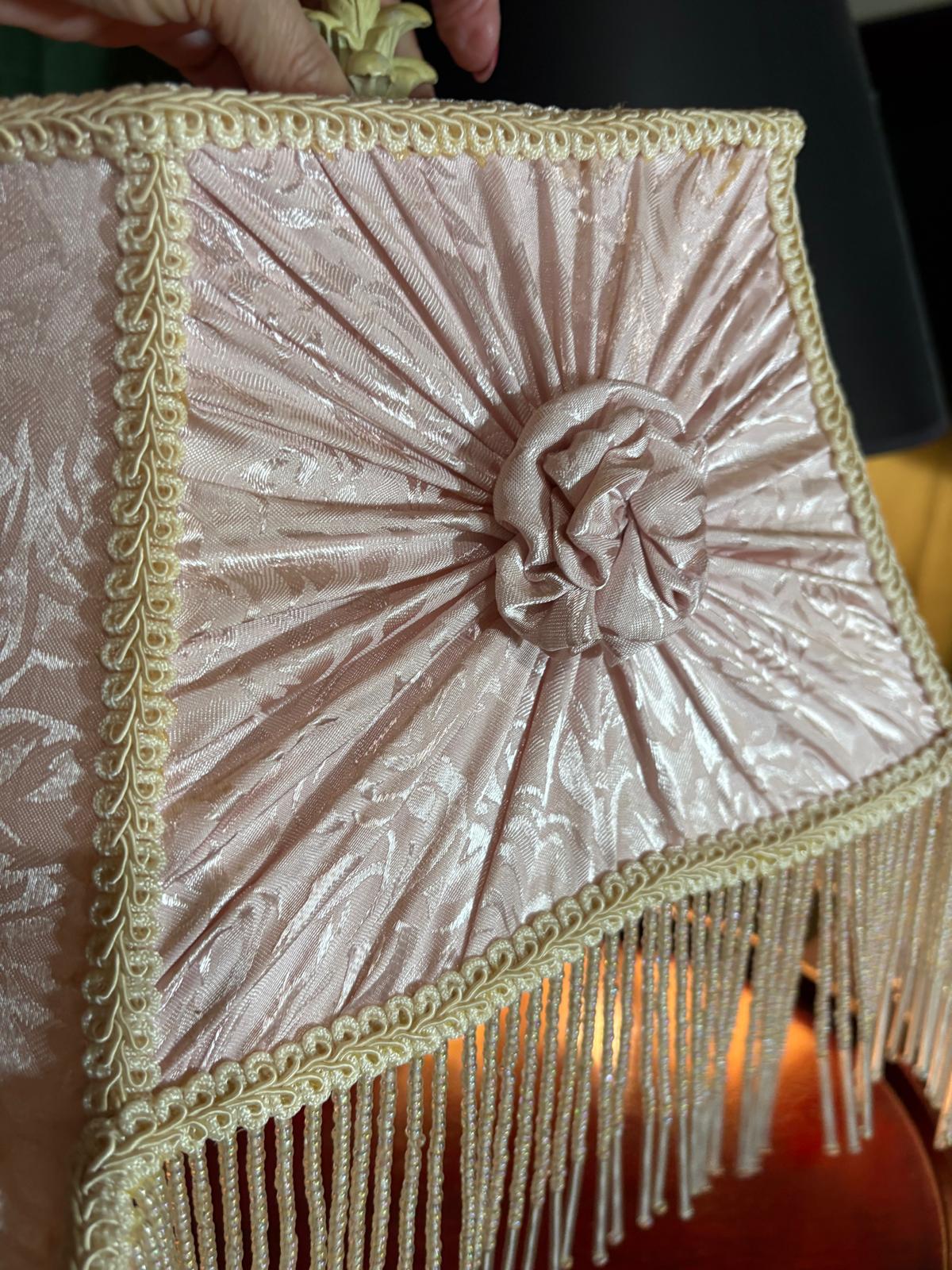 Victorian Revival Pink Pleated Lampshade