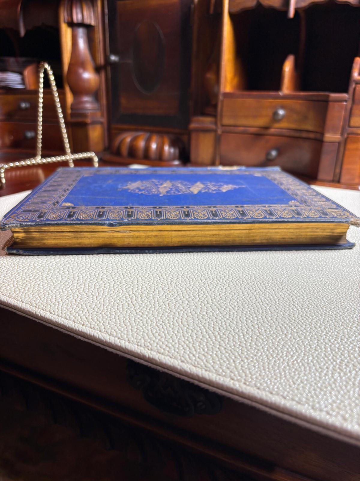 Antique Victorian Blue Cloth Book