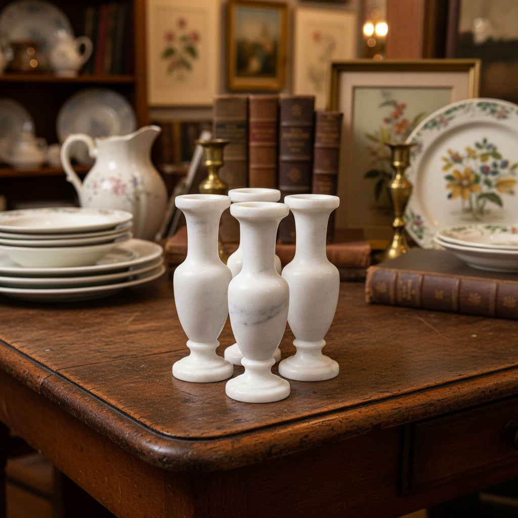 Marble Bud Vases - Set of Four