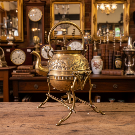 Brass Spirit Kettle with Stand