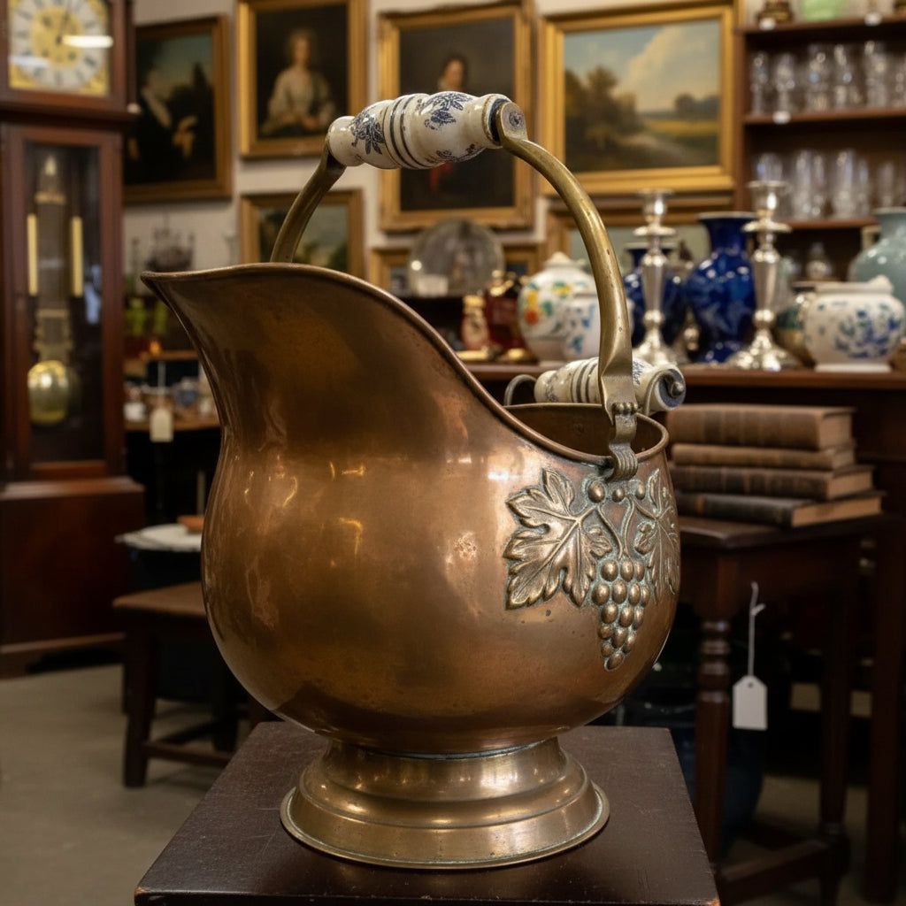 Victorian Copper Coal Scuttle