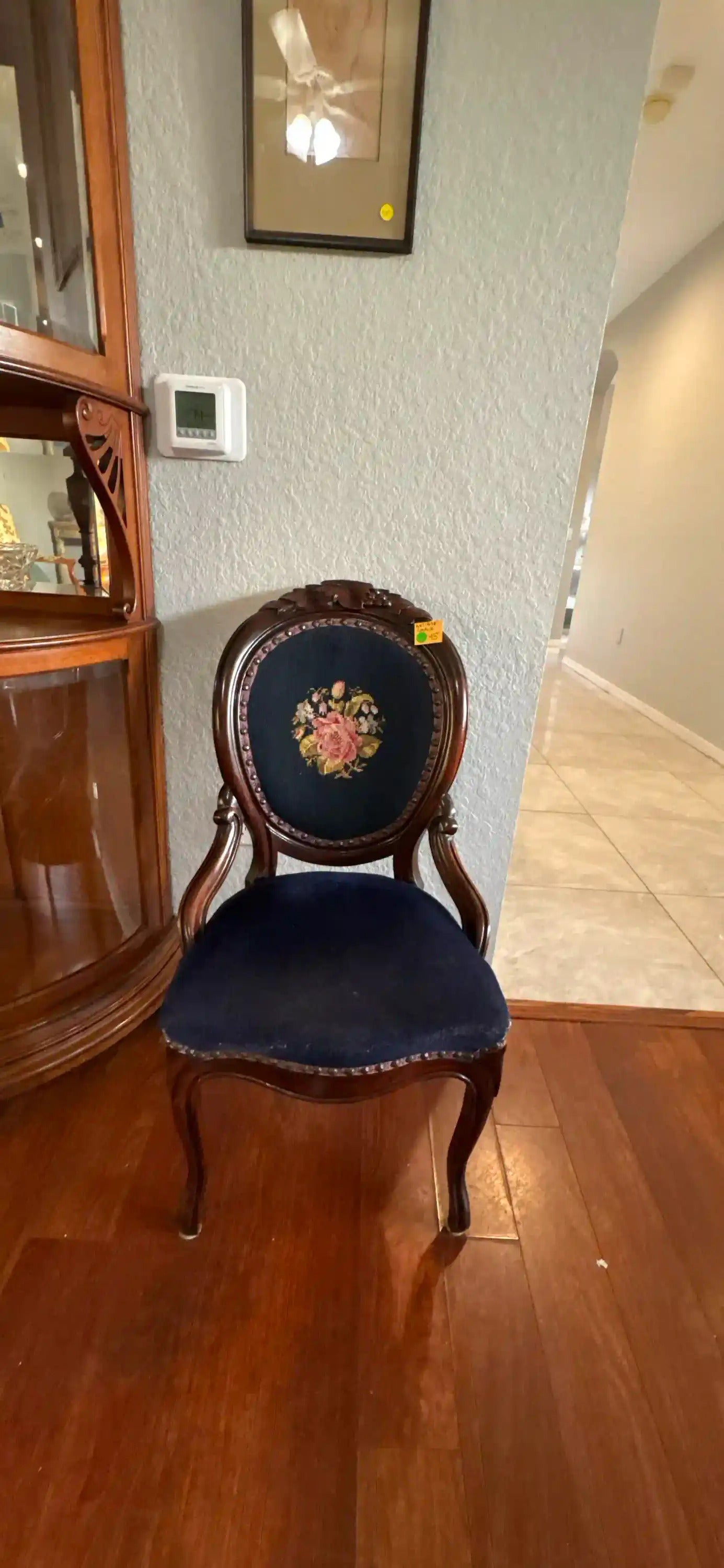 Victorian Walnut Needlepoint Parlor Chair