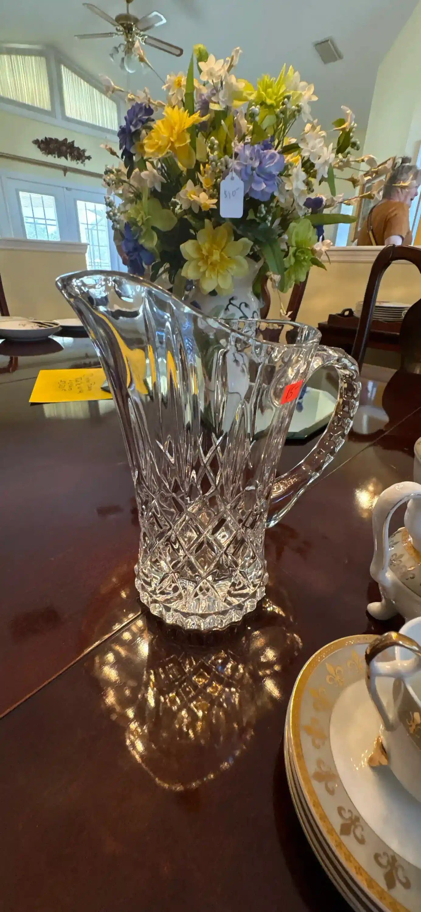 Gorham King Edward Crystal Pitcher