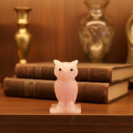 Rose Quartz Owl