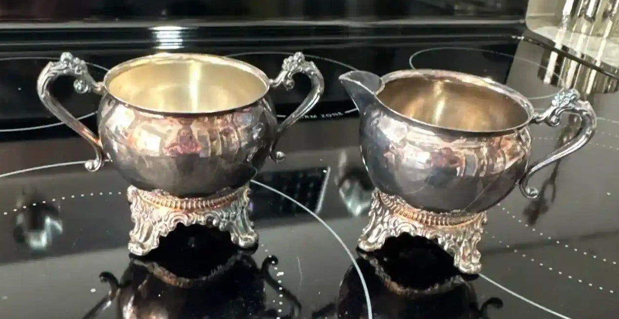 Pilgrim Silver Plated Creamer and Sugar Set