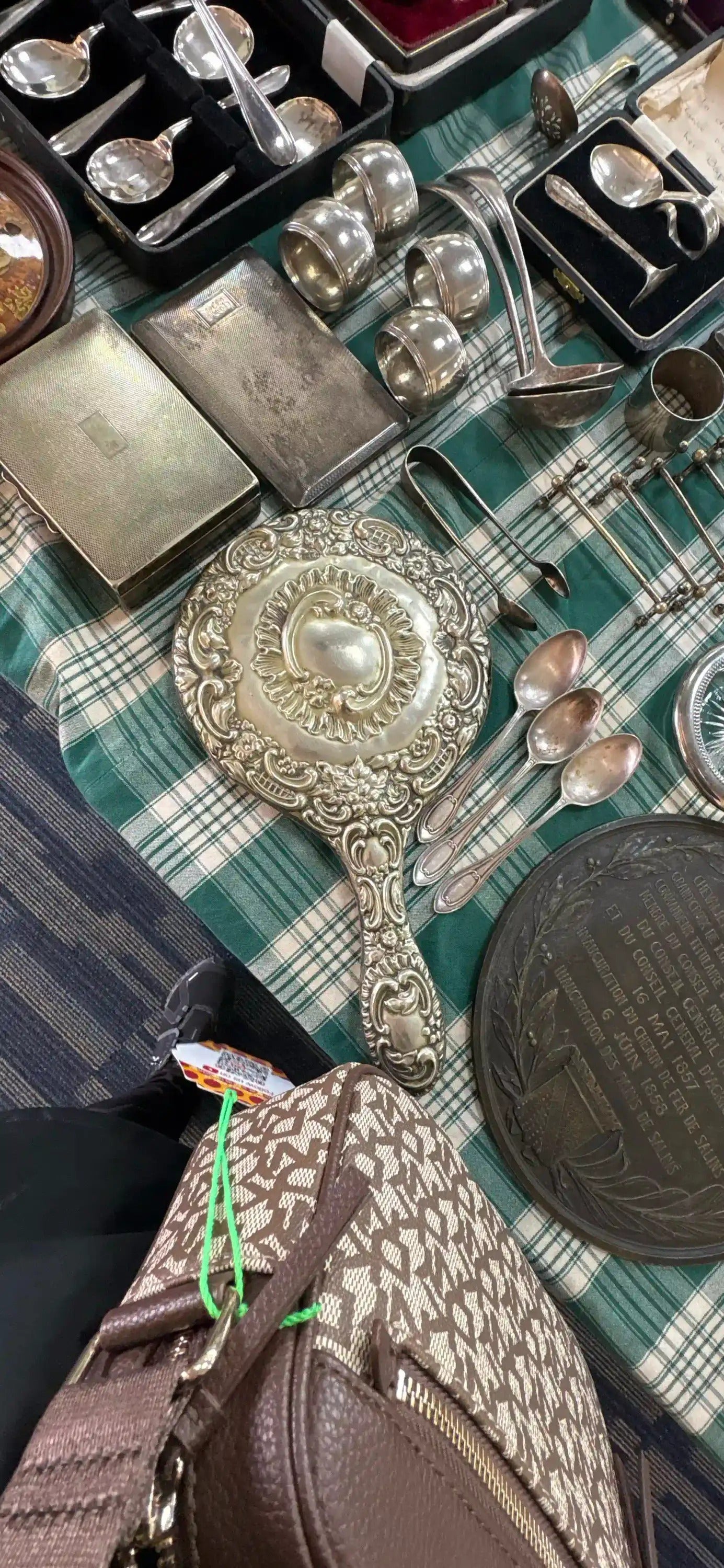 Victorian Repousse Hand Mirror