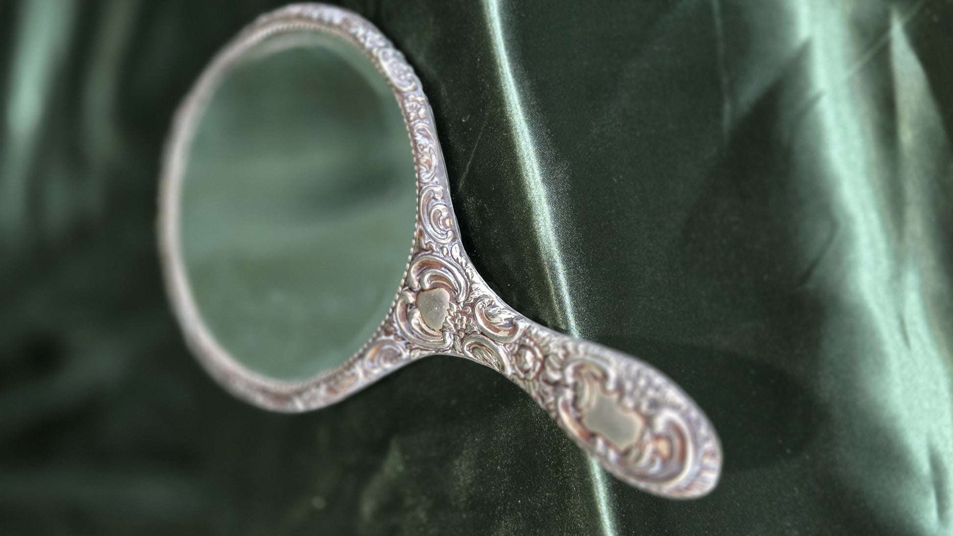 Victorian Repousse Hand Mirror