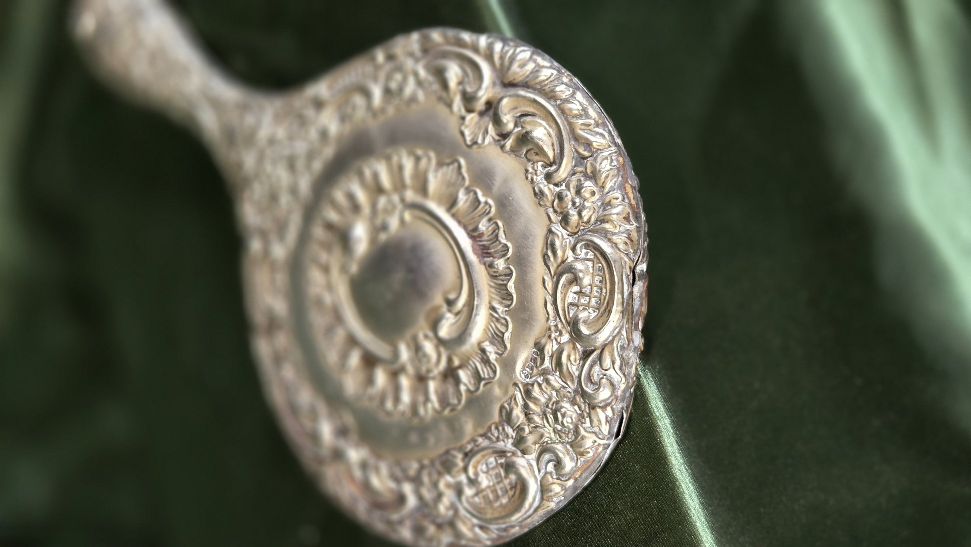 Victorian Repousse Hand Mirror
