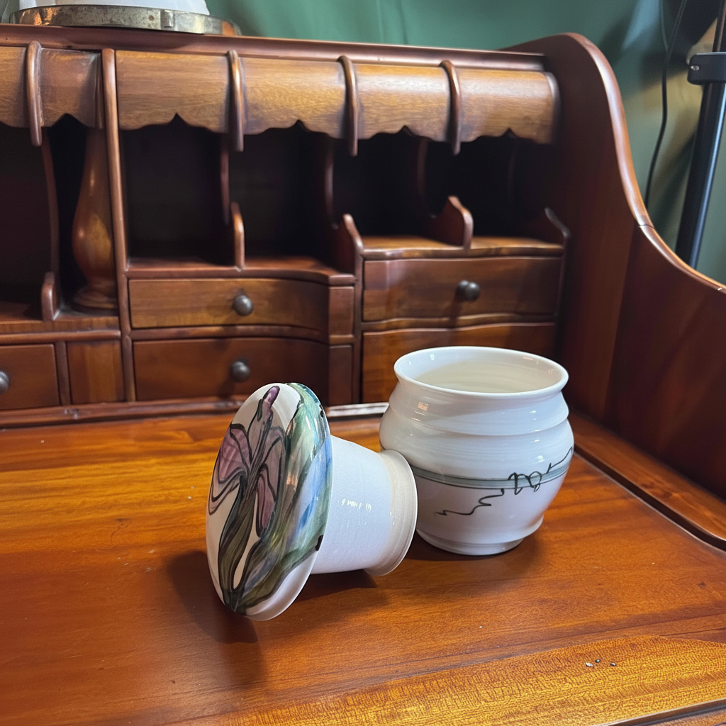Artist-Signed Butter Bell Crock