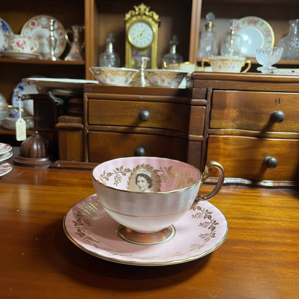 Aynsley Elizabeth Coronation Teacup Saucer