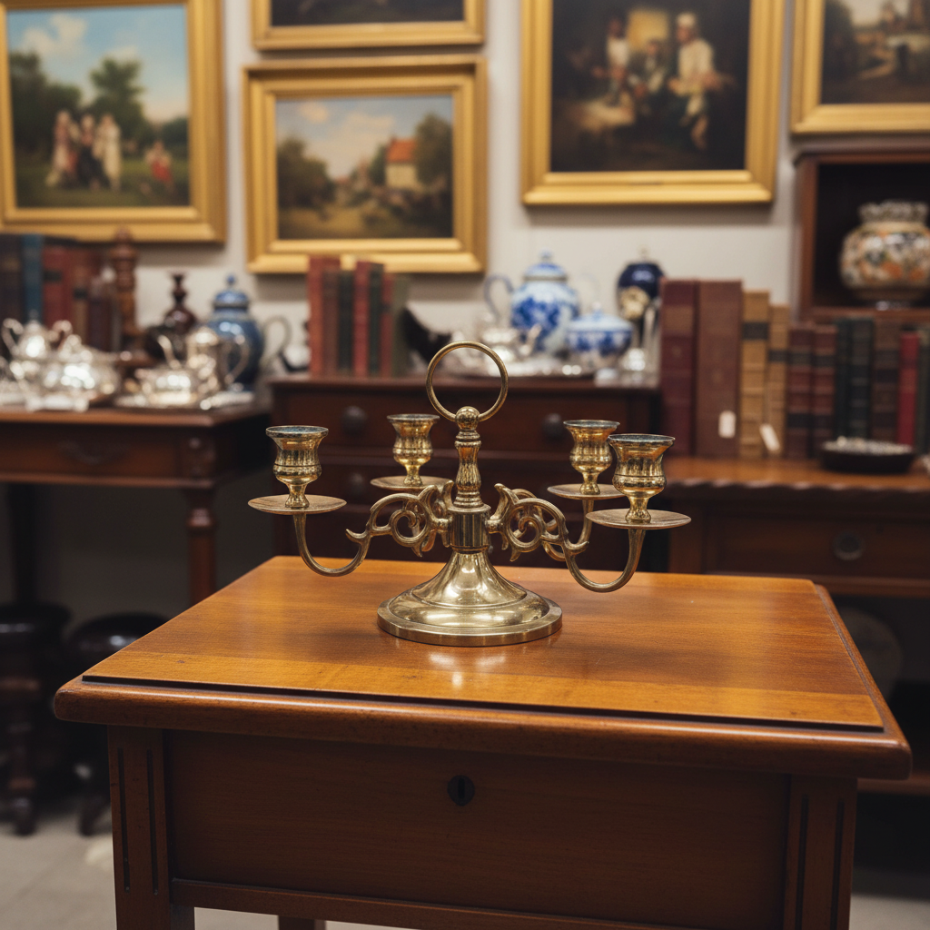 Baldwin Forged Brass Candelabra