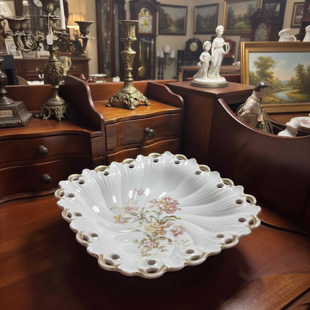 Carl Tielsch Pierced Porcelain Bowl