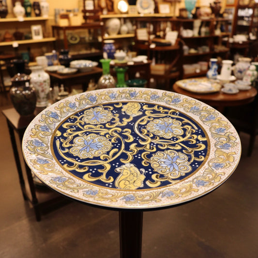 Chinese Hand-Painted Cobalt Blue Decorative Plate