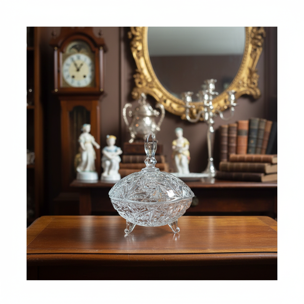 Vintage Cut Crystal Candy Dish