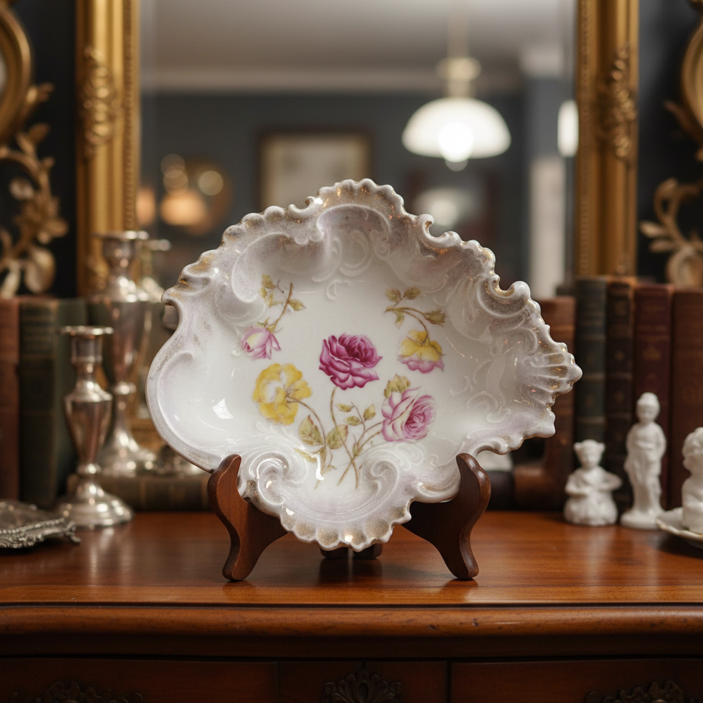 Antique Dresden Porcelain Vanity Dish