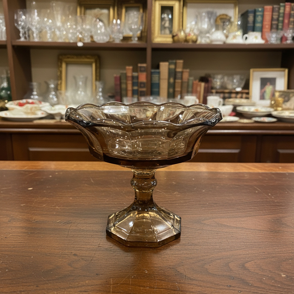 Fostoria Virginia Smoky Glass Compote
