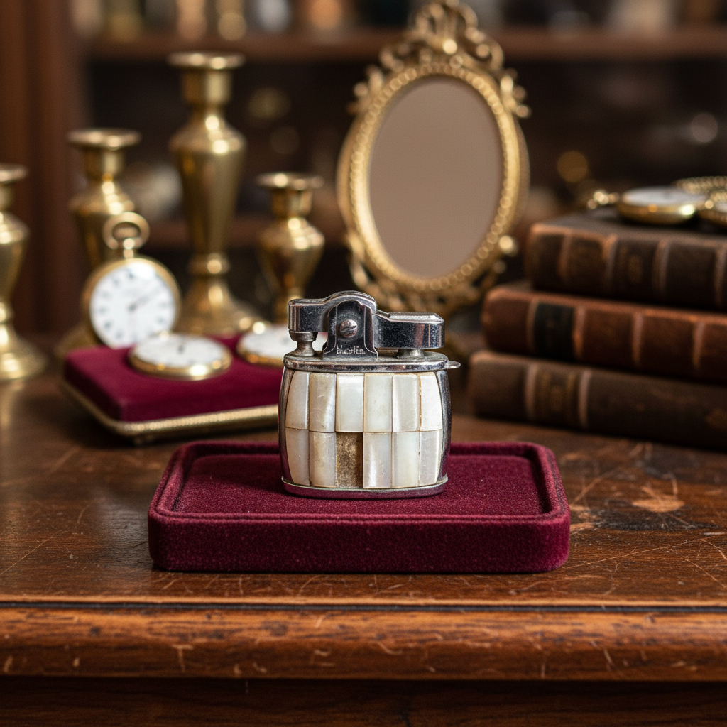 Hestia Mother-of-Pearl Mosaic Pocket Lighter