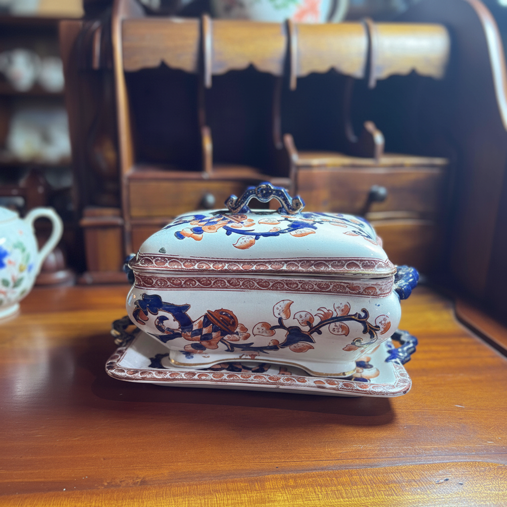 English Imari Ironstone Vegetable Tureen