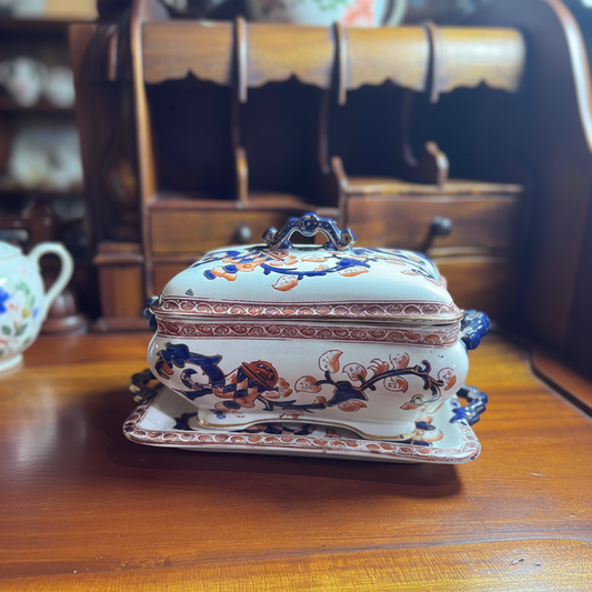 English Imari Ironstone Vegetable Tureen