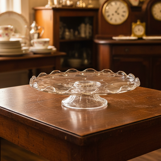 Indiana Glass Teardrop Cake Stand