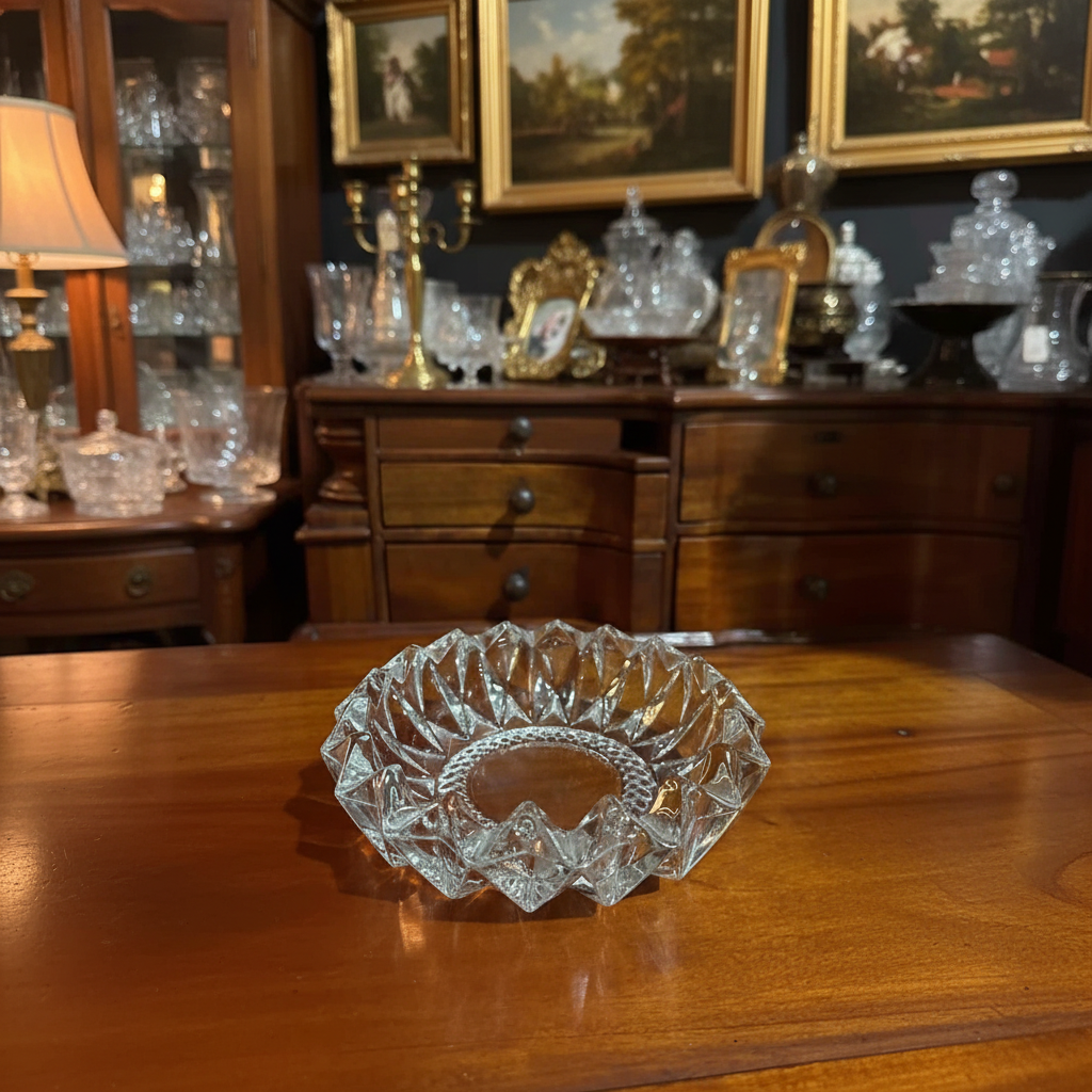 KIG Indonesia Crystal Glass Dish / Ashtray