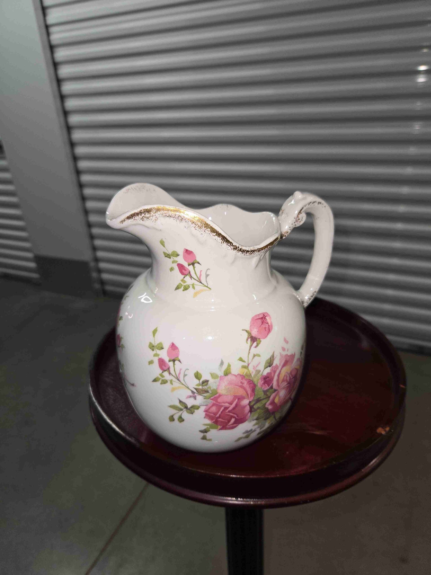 Lamberton China Pink Rose Gold Trim Pitcher
