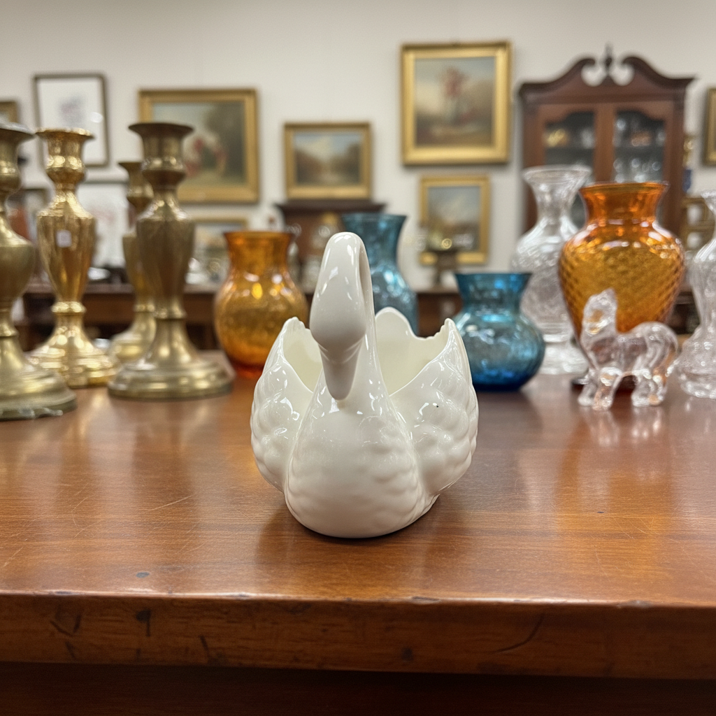 Lenox Ivory Porcelain Swan Dish
