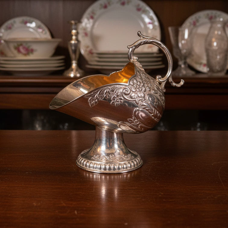 Leonard Silver-Plated Sugar Scuttle with Scoop