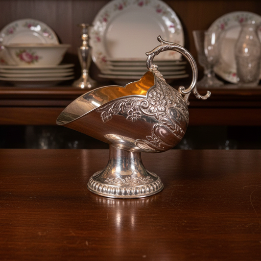 Leonard Silver-Plated Sugar Scuttle with Scoop
