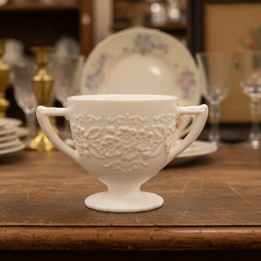 Indiana Glass Orange Blossom Sugar Bowl