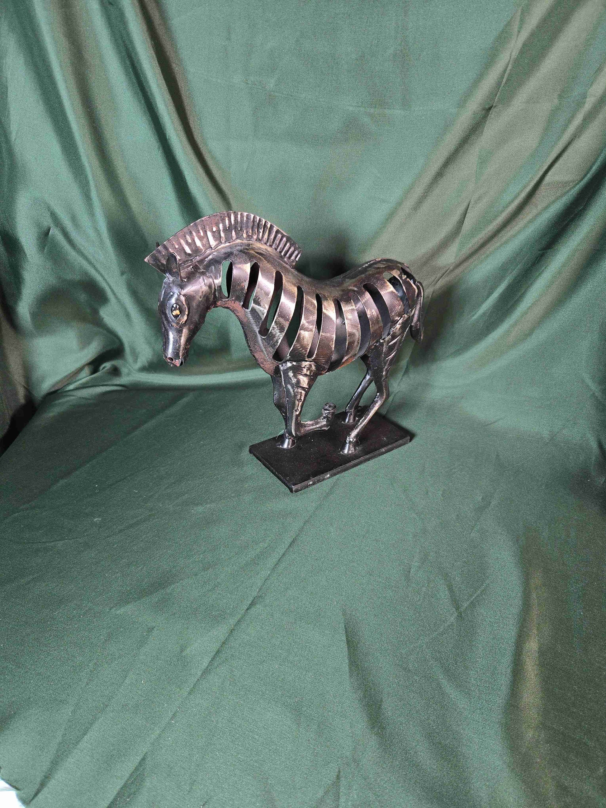 Curio - Modern Metal Zebra