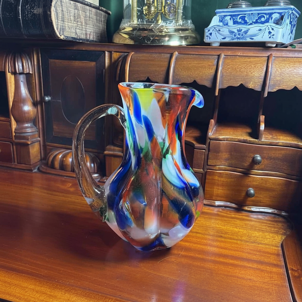 Murano Tutti Frutti Glass Pitcher