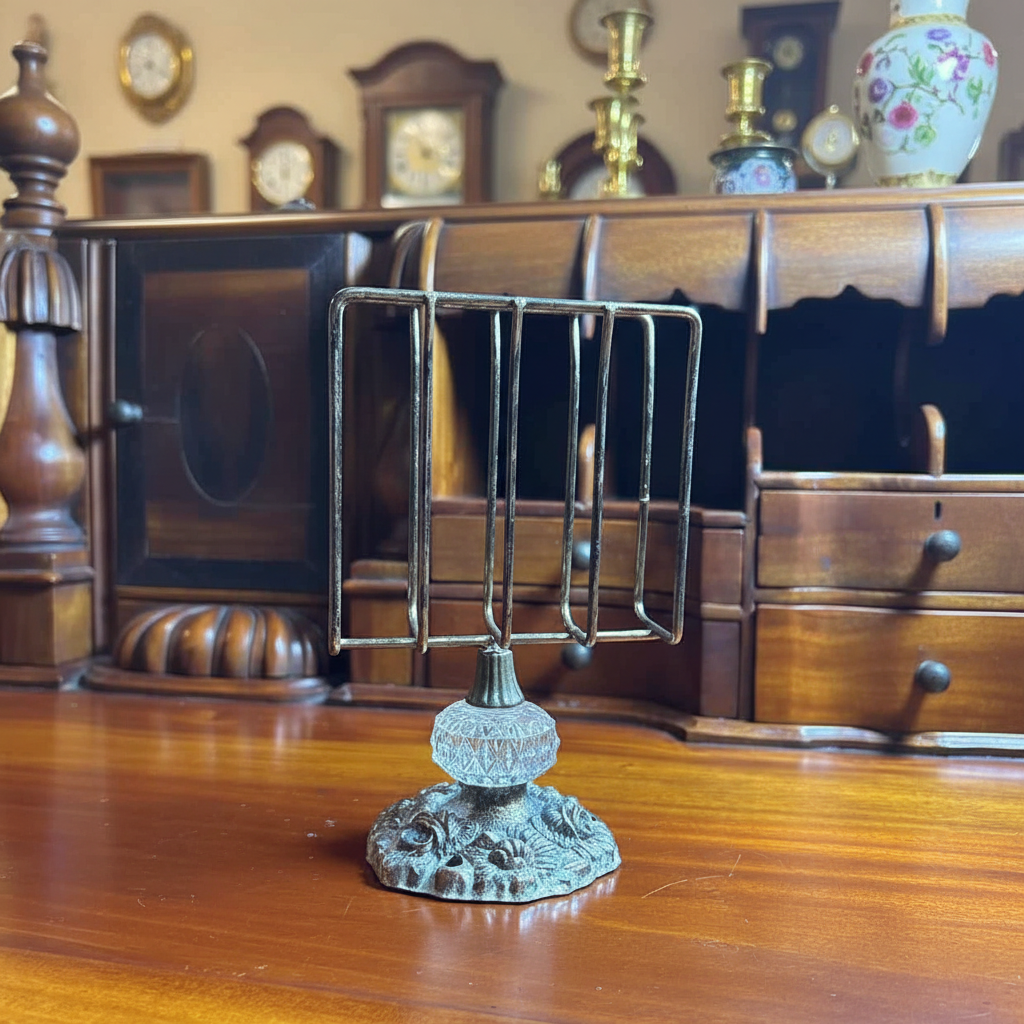Pedestal Wire Crystal Napkin Holder