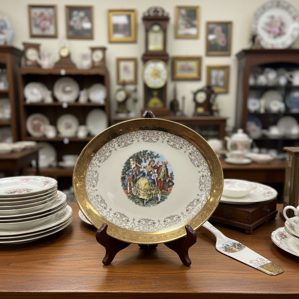 Sabin Crest-O-Gold Platter Set