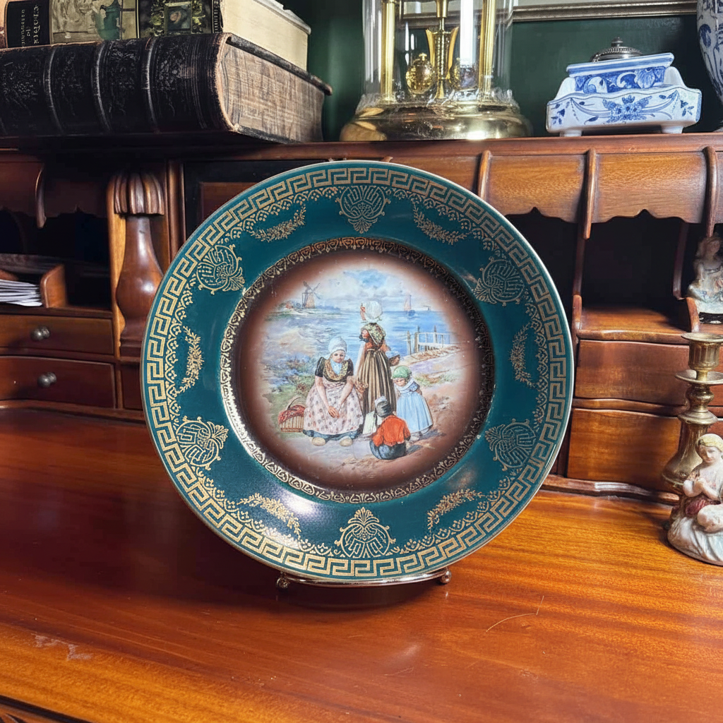 Austrian Scenic Gilded Cabinet Plate