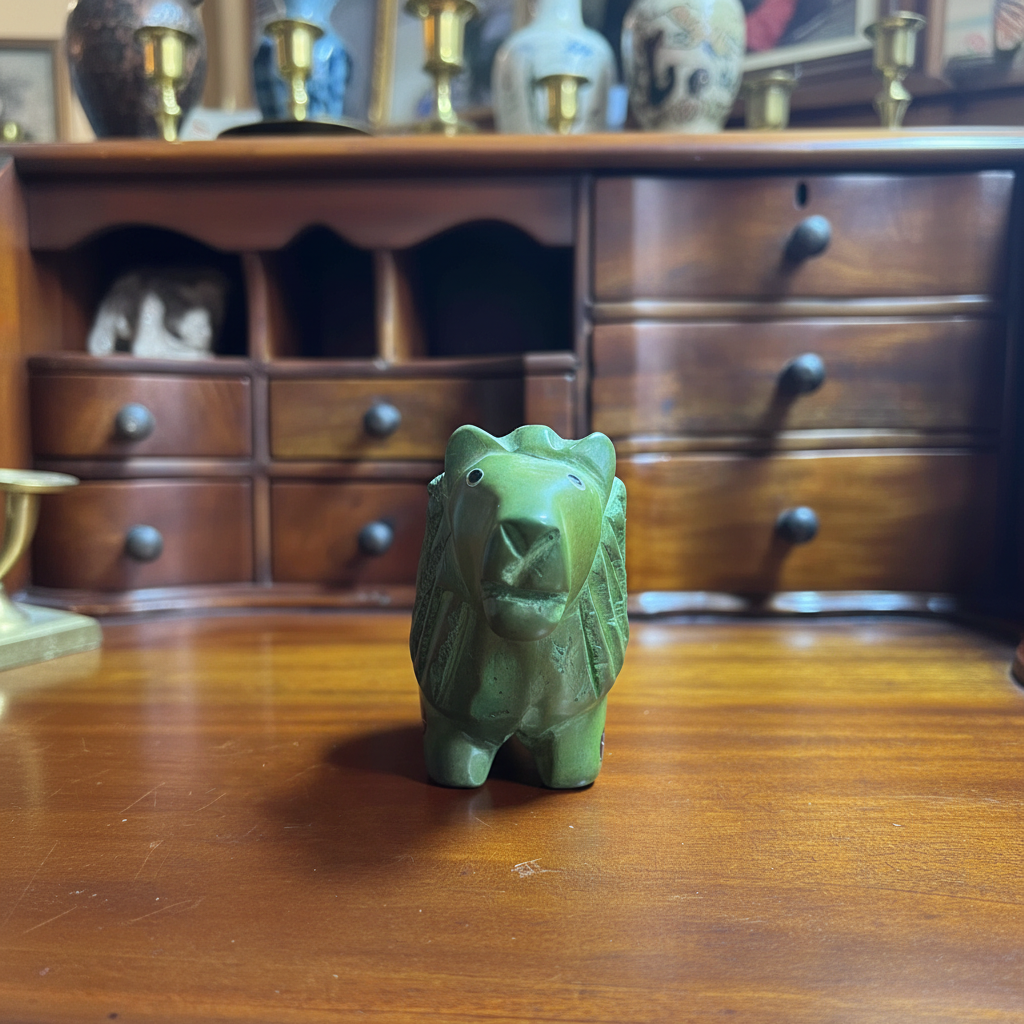 Kenyan Soapstone Lion Figurine