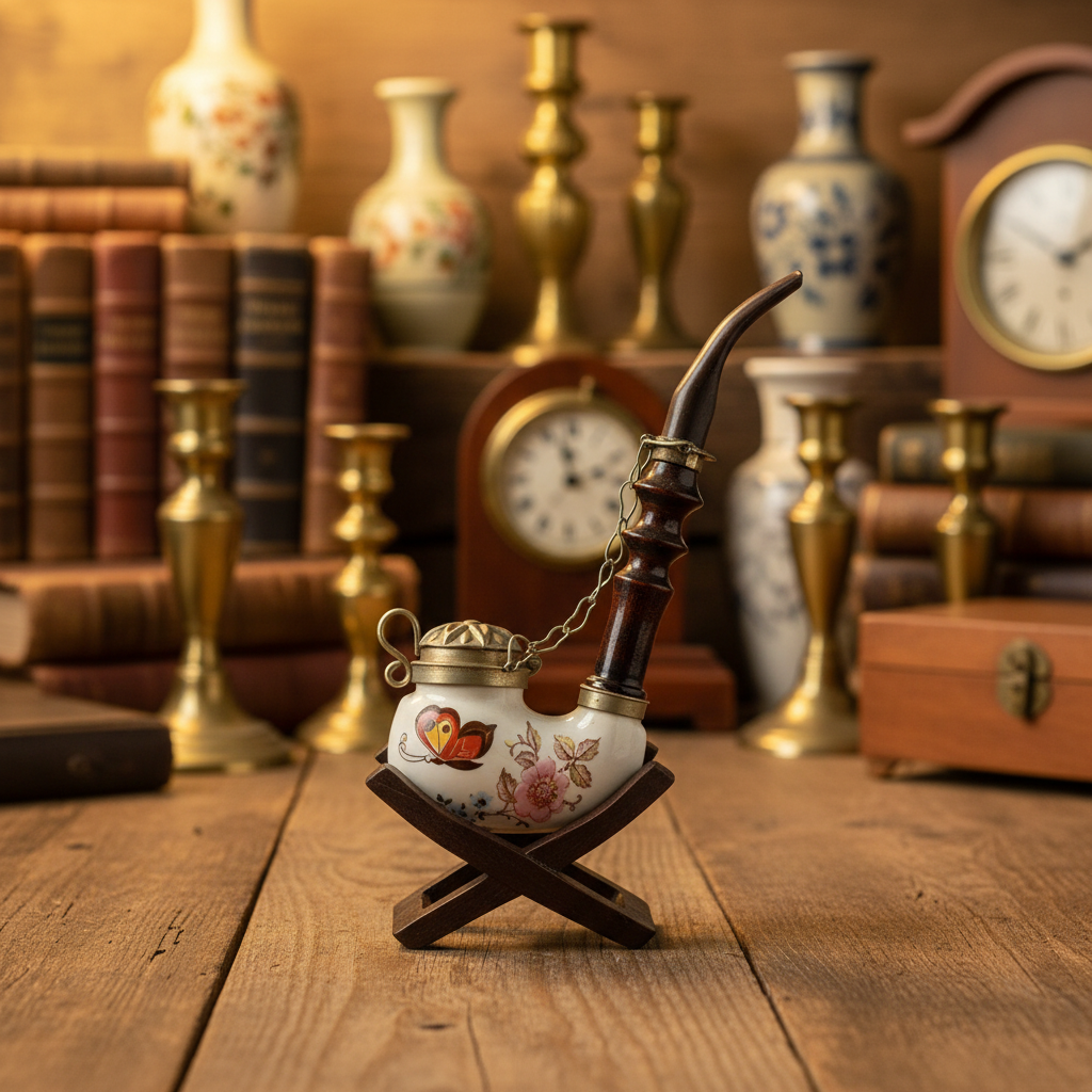 Soviet Armenian Porcelain Tobacco Pipe