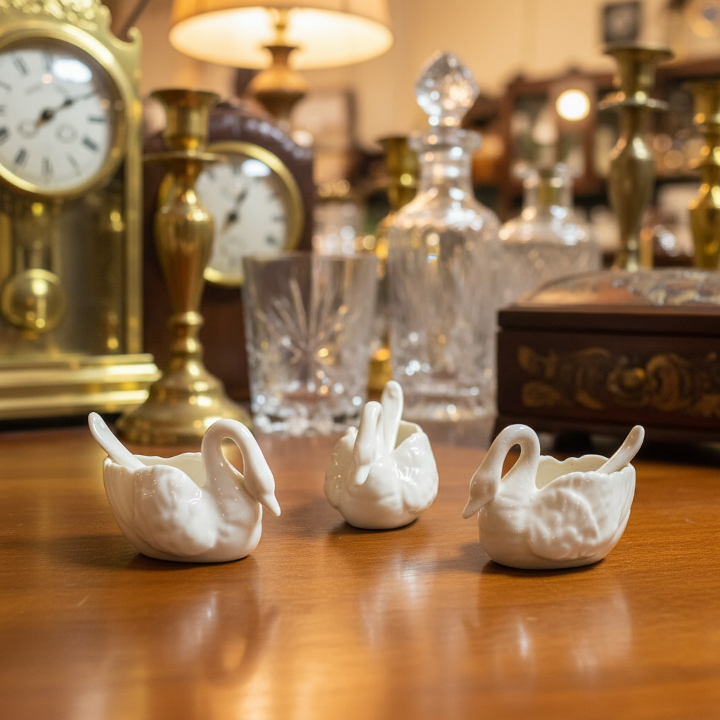 Lenox Ceramic Swan Salt Cellars