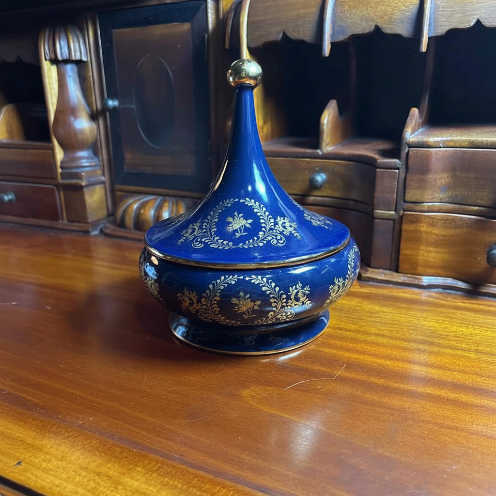 Verrachio Cobalt Porcelain Lidded Jar