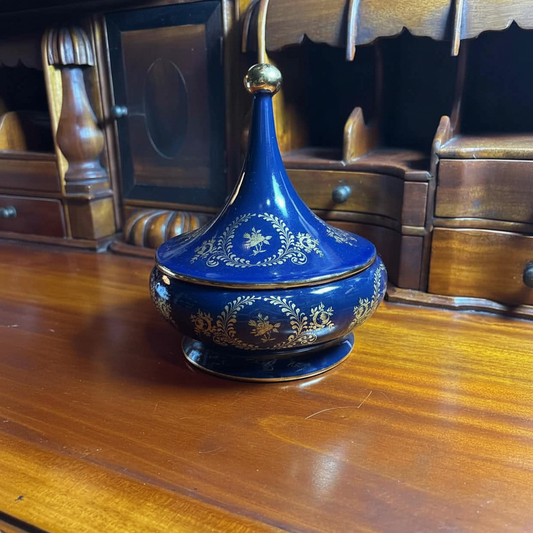 Verrachio Cobalt Porcelain Lidded Jar