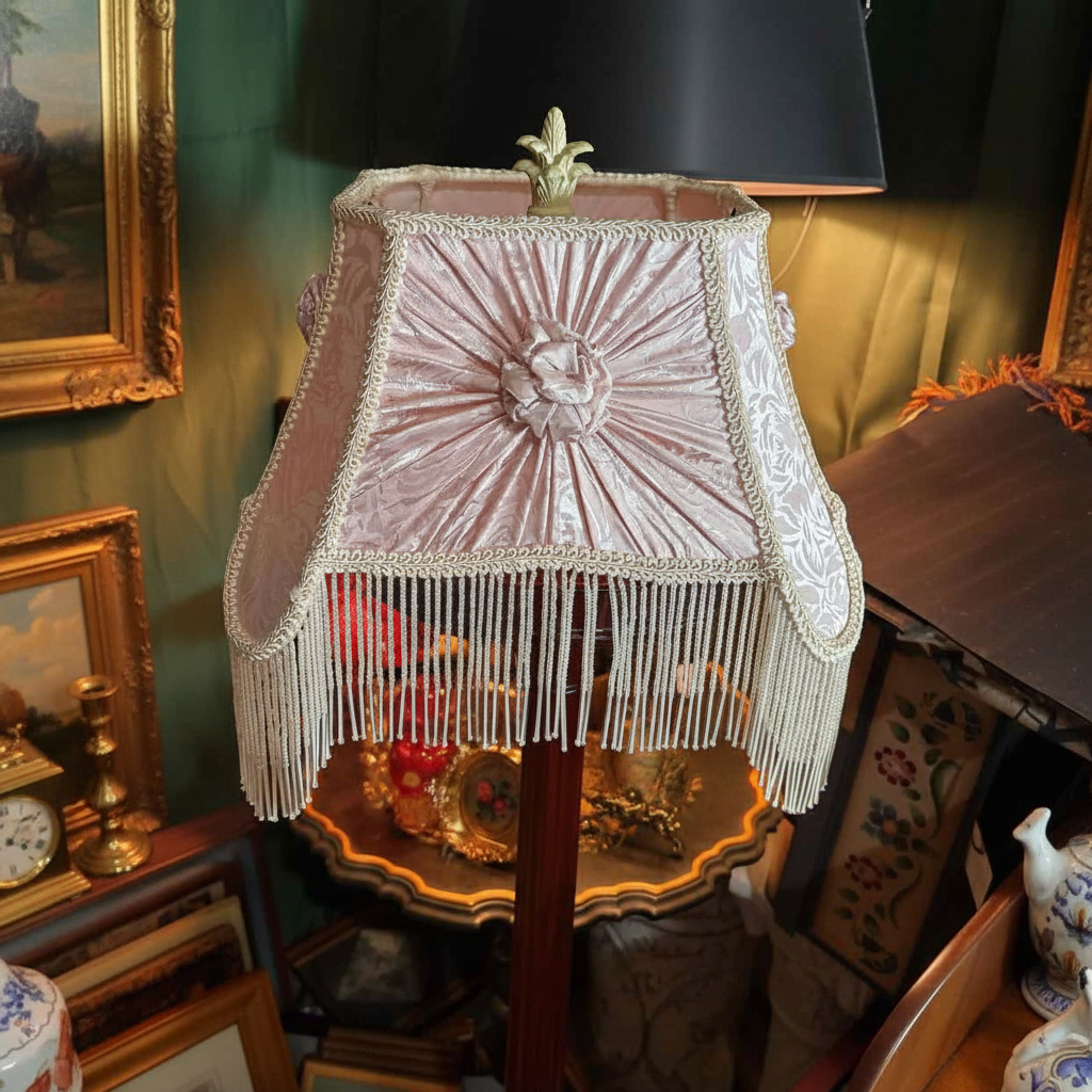 Victorian Revival Pink Pleated Lampshade