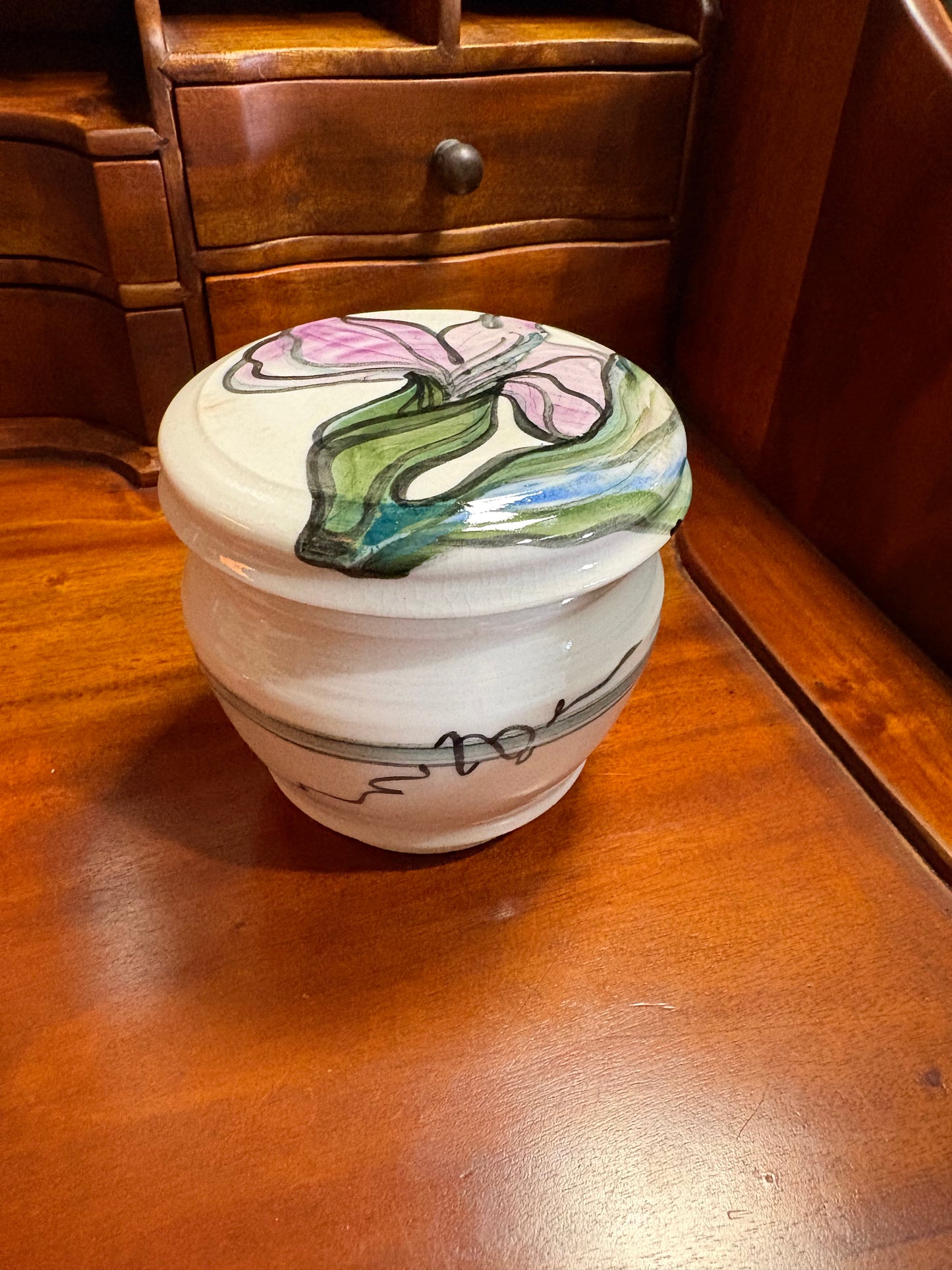 Artist-Signed Butter Bell Crock