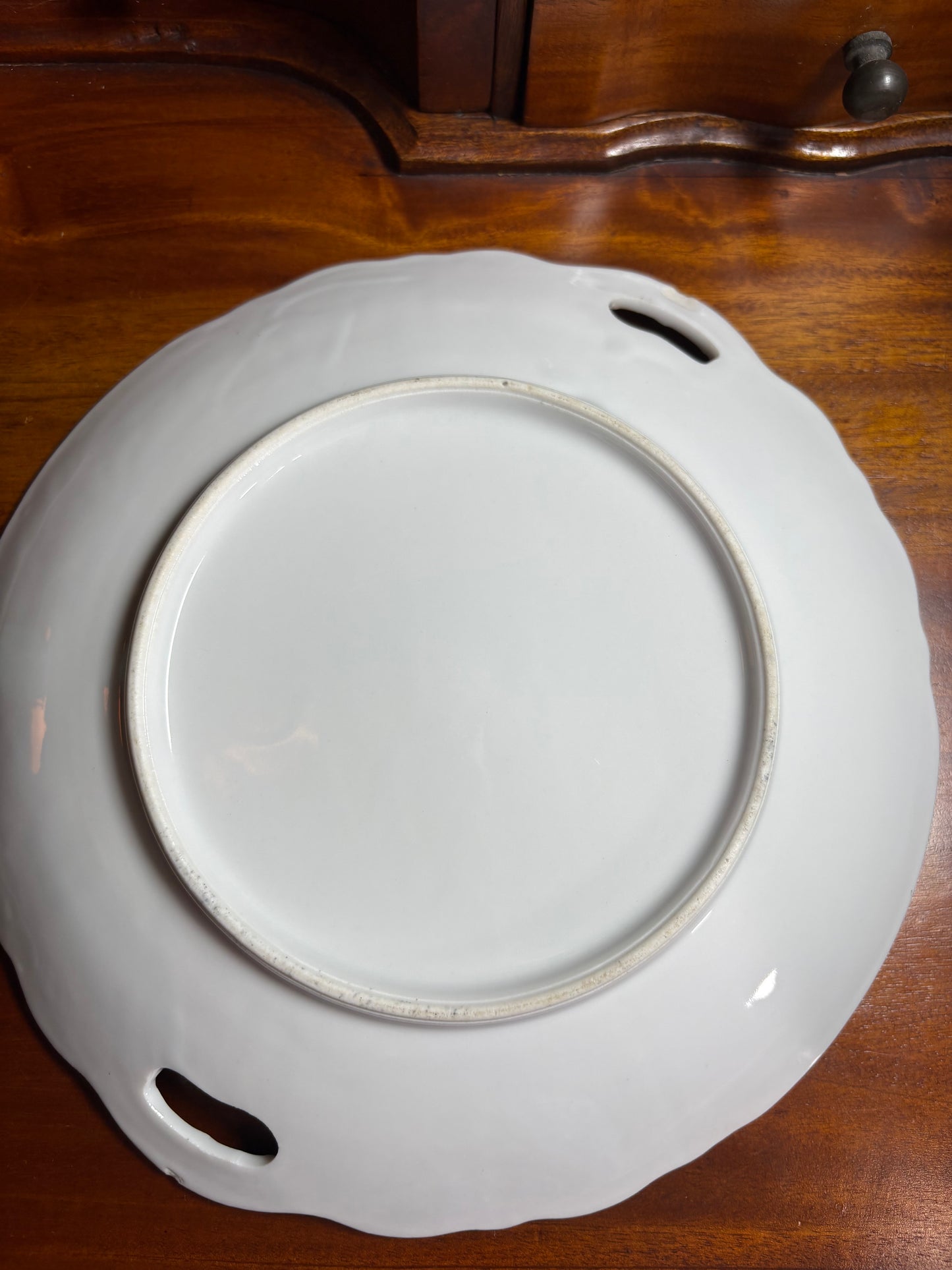 German Porcelain Handled Serving Plate