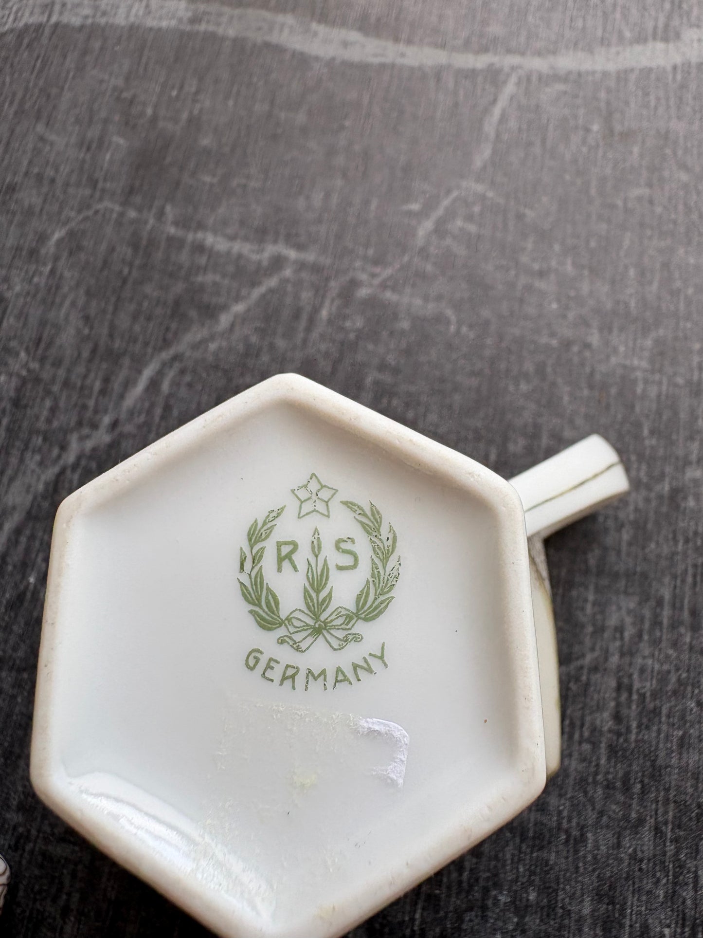 RS Prussia Gilt Porcelain Mustard Pot