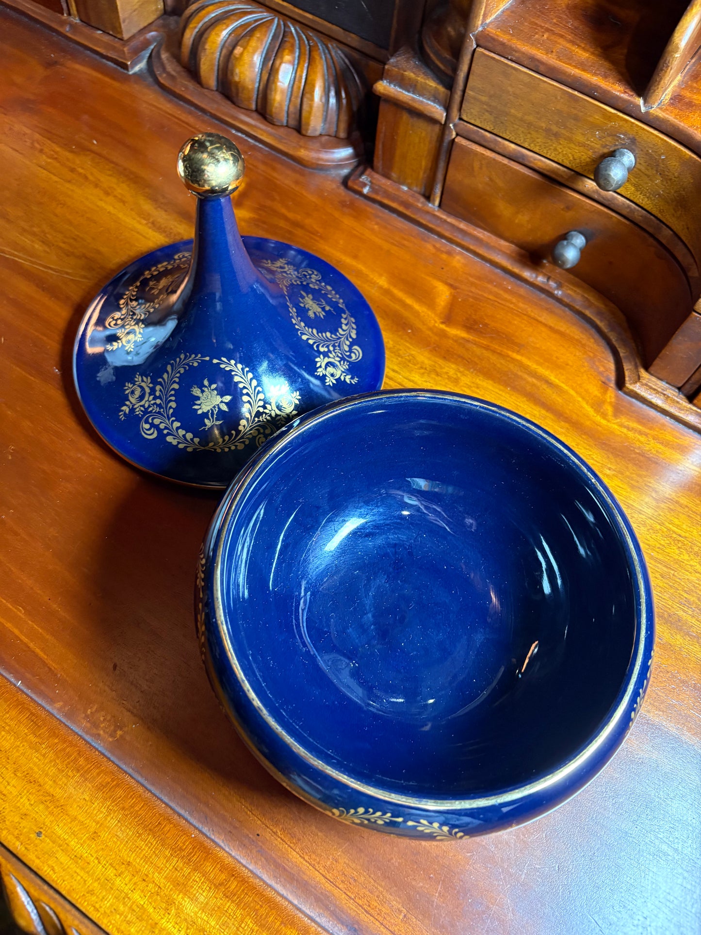 Verrachio Cobalt Porcelain Lidded Jar