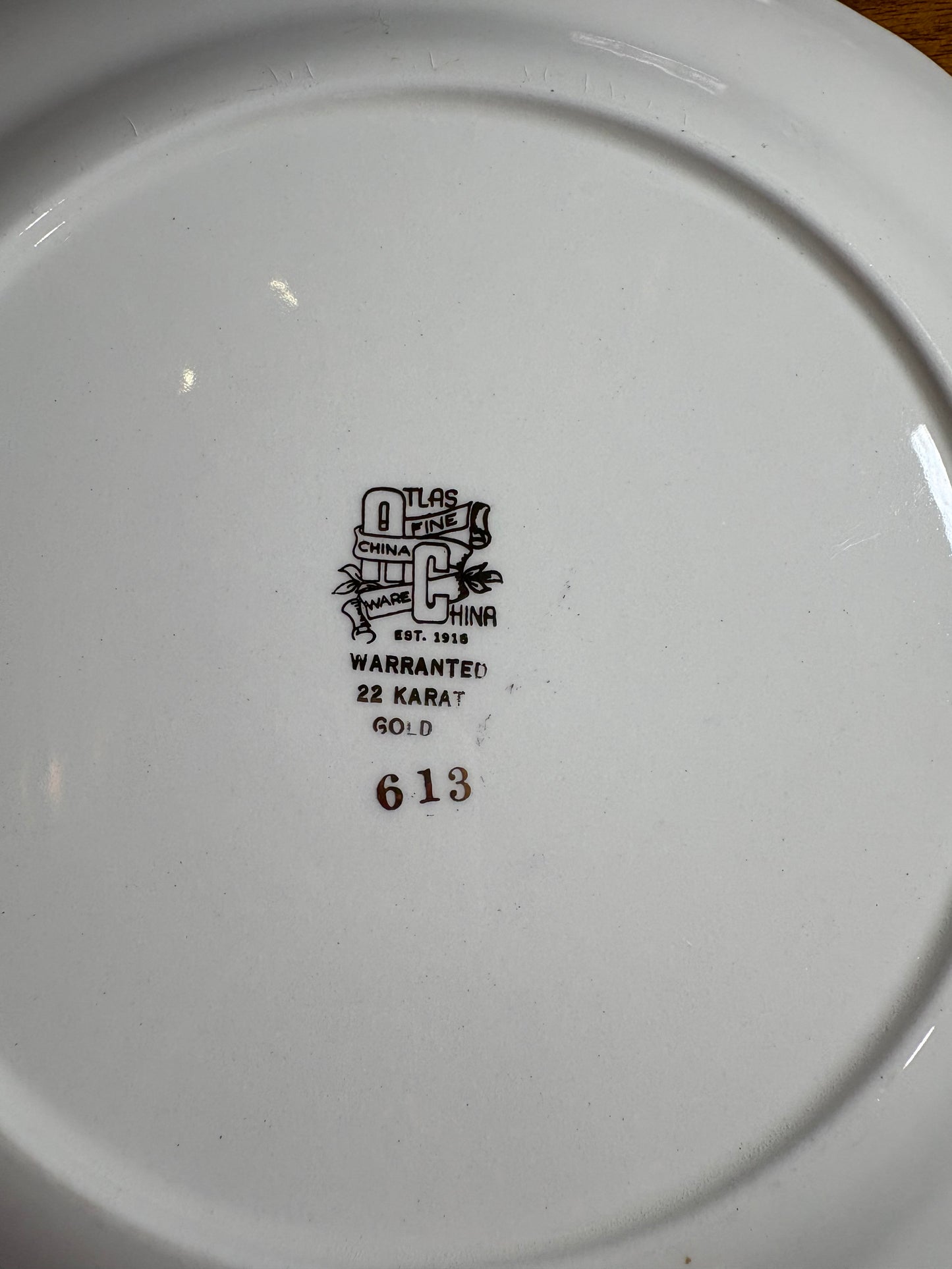 Atlas Fine China Gilt Plate